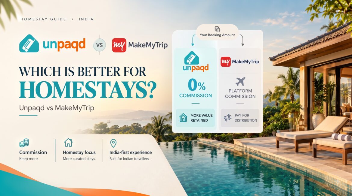Unpaqd vs MakeMyTrip: Which Is Better for Homestays in India?